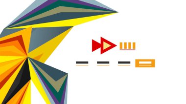 Modern üçgen sunu şablonu