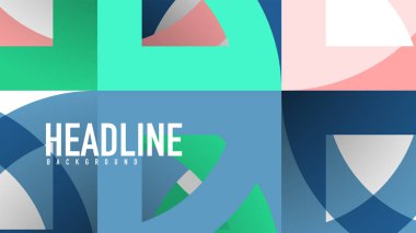 İş tanıtımı geometrik şablonu