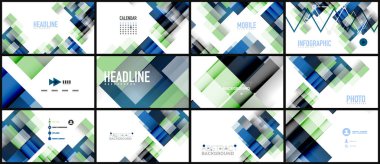 İş tanıtımı geometrik şablonu