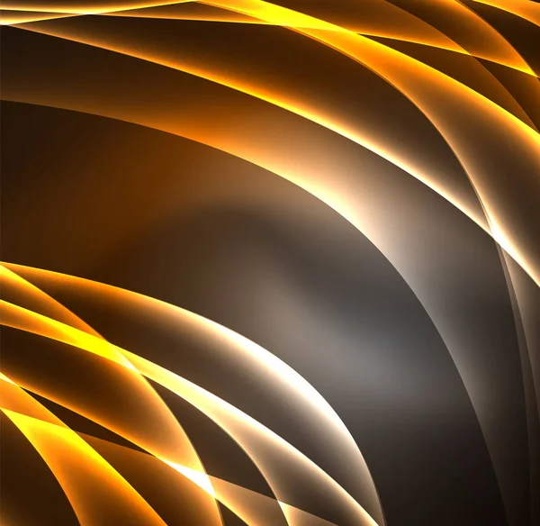 Enerji hatları, karanlıkta parlayan dalgalar vektör arka plan