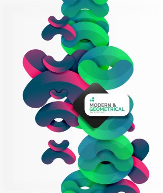 Beyaz renk geometrik yuvarlak şekiller