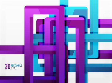 Dikdörtgen tüp elemanları, vektör arka plan