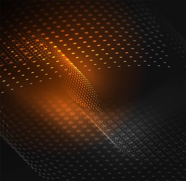 Tasarım şablonu parlayan parçacıkları dalga