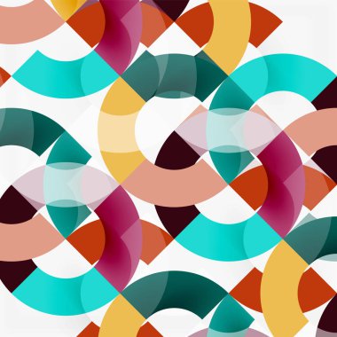 Modern geometrik desen tasarım gri arka plan üzerinde renkli halkalar