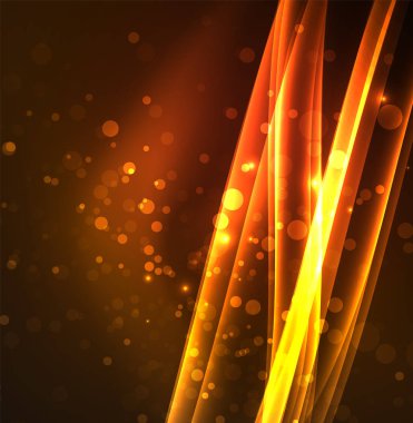 Enerji hatları, karanlıkta parlayan dalgalar vektör arka plan