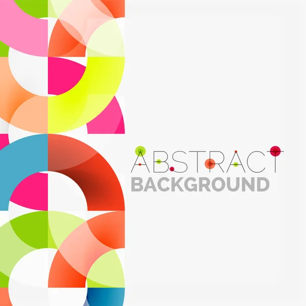 Colorful rings on grey background, modern geometric pattern design — Stock Vector