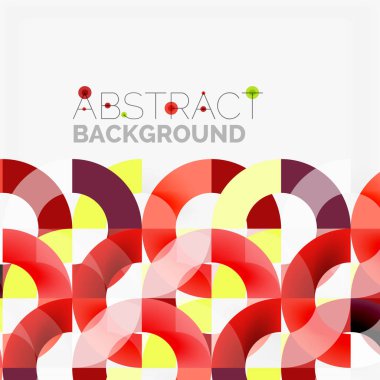 Modern geometrik desen tasarım gri arka plan üzerinde renkli halkalar