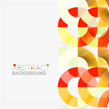 Modern geometrik desen tasarım gri arka plan üzerinde renkli halkalar