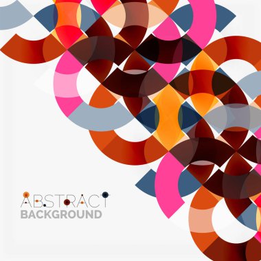 Modern geometrik desen tasarım gri arka plan üzerinde renkli halkalar