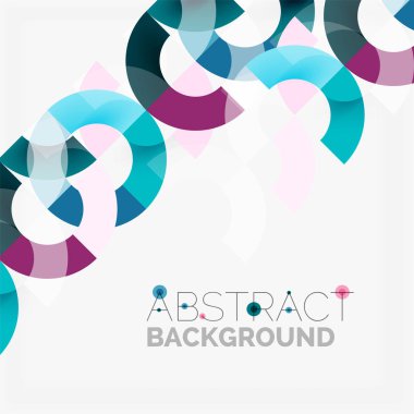 Modern geometrik desen tasarım gri arka plan üzerinde renkli halkalar