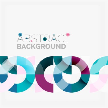 Modern geometrik desen tasarım gri arka plan üzerinde renkli halkalar