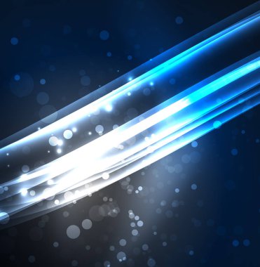 Enerji hatları, karanlıkta parlayan dalgalar vektör arka plan