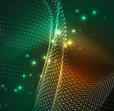 Vektör dalga parçacıklar arka plan