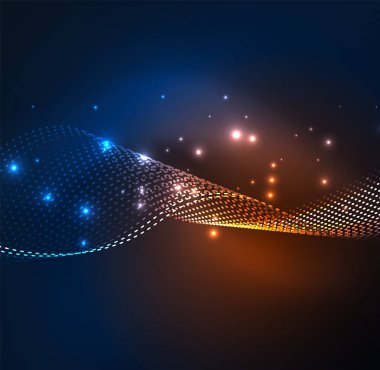 Vektör dalga parçacıklar arka plan