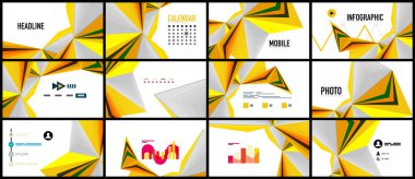 Modern üçgen sunu şablonu