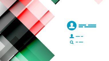 İş tanıtımı geometrik şablonu