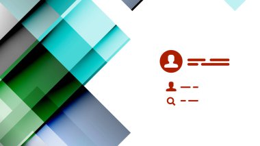 İş tanıtımı geometrik şablonu