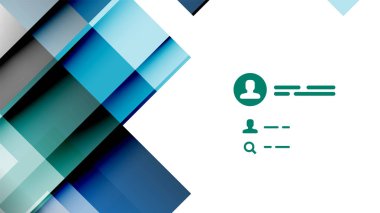 İş tanıtımı geometrik şablonu