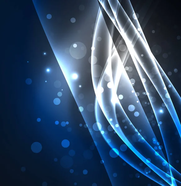 Enerji hatları, karanlıkta parlayan dalgalar vektör arka plan