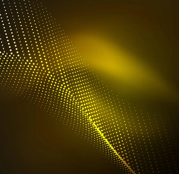 parlayan parçacıkların 3D ışıklı dalga