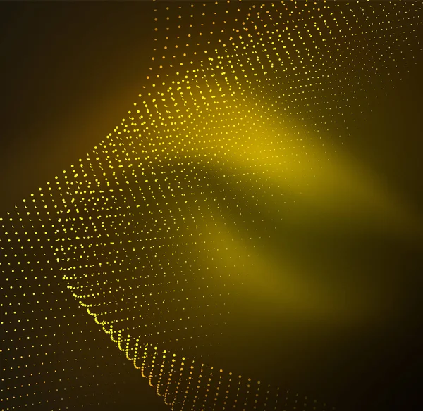 parlayan parçacıkların 3D ışıklı dalga