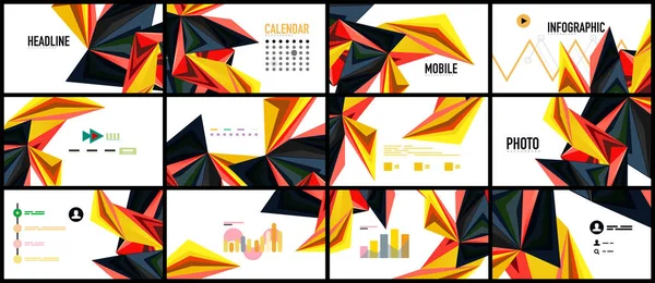 Modern üçgen sunu şablonu