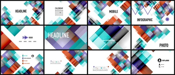 İş tanıtımı geometrik şablonu