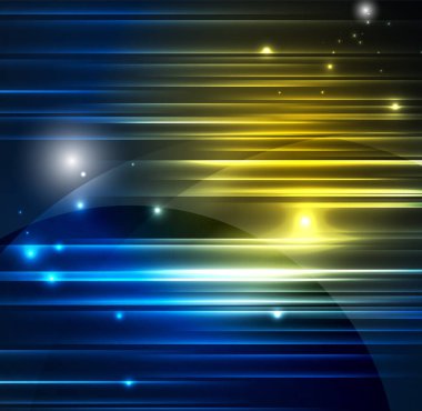 parlayan futuristik çizgiler