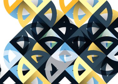 Kağıt daire kesim, mozaik mix geometrik desen tasarım