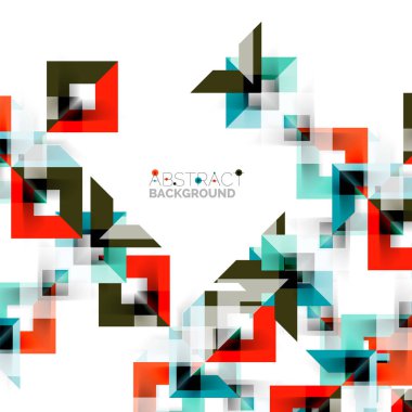 Beyaz Modern kare geometrik desen tasarım