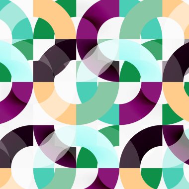 Modern geometrik desen tasarım gri arka plan üzerinde renkli halkalar