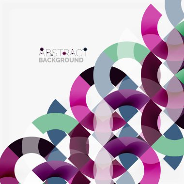 Modern geometrik desen tasarım gri arka plan üzerinde renkli halkalar