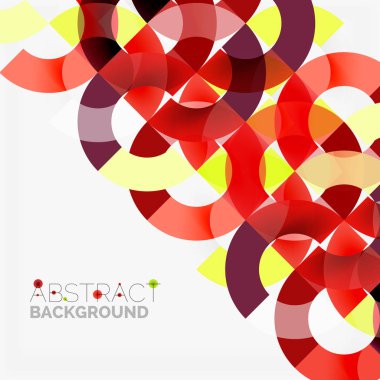 Modern geometrik desen tasarım gri arka plan üzerinde renkli halkalar