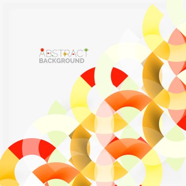 Modern geometrik desen tasarım gri arka plan üzerinde renkli halkalar