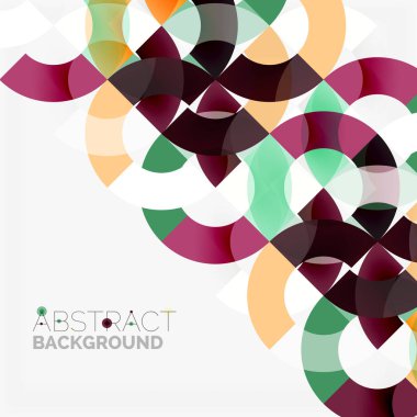 Modern geometrik desen tasarım gri arka plan üzerinde renkli halkalar