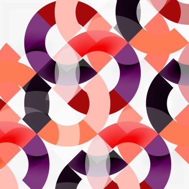 Modern geometrik desen tasarım gri arka plan üzerinde renkli halkalar