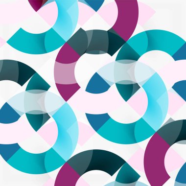 Modern geometrik desen tasarım gri arka plan üzerinde renkli halkalar