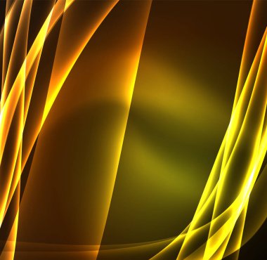 Enerji hatları, karanlıkta parlayan dalgalar vektör arka plan