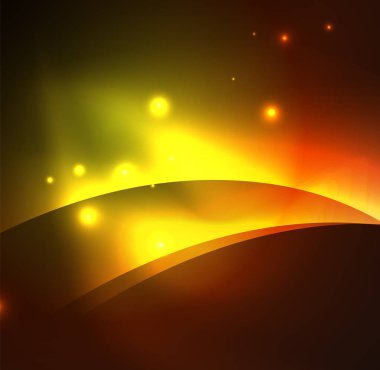 Neon ışıklı dalgalar