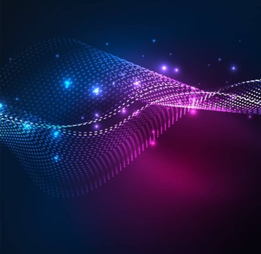 Vektör dalga parçacıklar arka plan