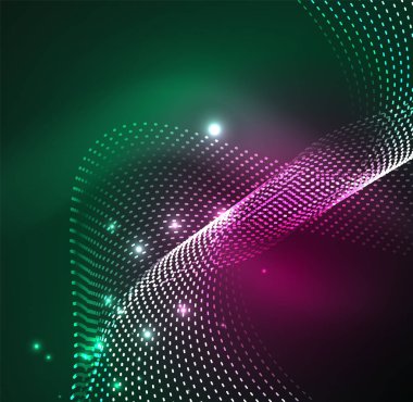 Vektör dalga parçacıklar arka plan