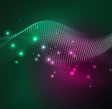 Vektör dalga parçacıklar arka plan