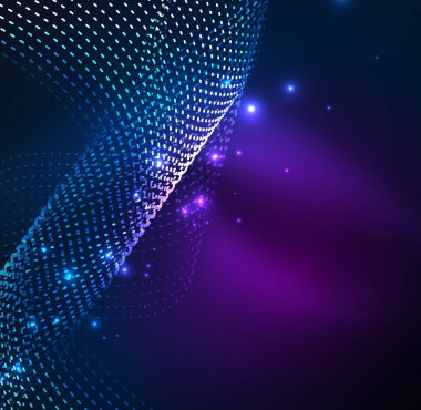 Vektör dalga parçacıklar arka plan