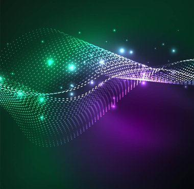 Vektör dalga parçacıklar arka plan