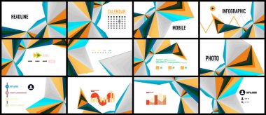 Modern üçgen sunu şablonu