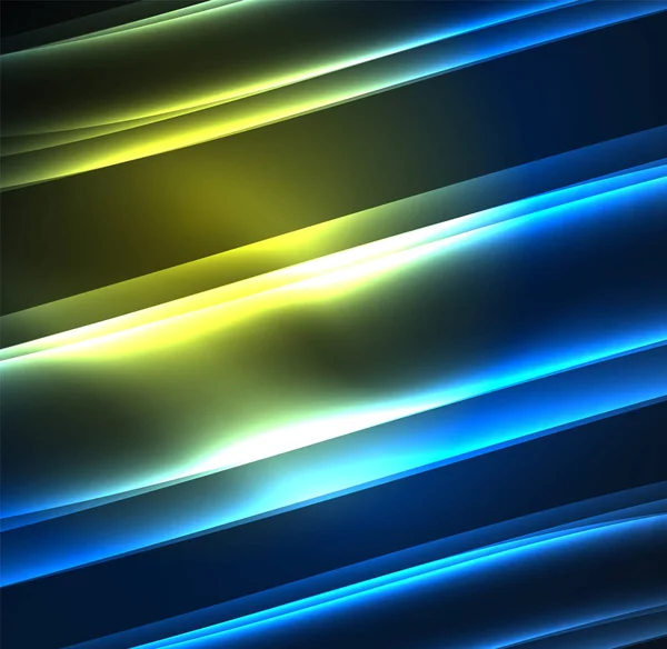 Enerji hatları, karanlıkta parlayan dalgalar vektör arka plan