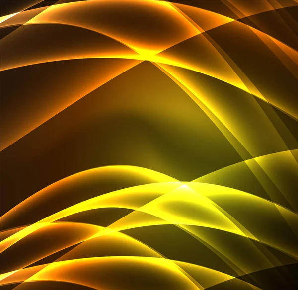 Enerji hatları, karanlıkta parlayan dalgalar vektör arka plan