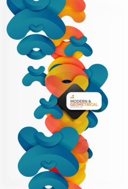 Beyaz renk geometrik yuvarlak şekiller