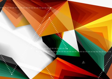 Vektör düşük Poli tarzı 3d üçgen çizgi