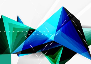 Vektör düşük Poli tarzı 3d üçgen çizgi